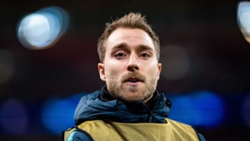 LONDON, ENGLAND - NOVEMBER 28: Christian Eriksen of Tottenham Hotspur looks on during the Group B match of the UEFA Champions League between Tottenham Hotspur and FC Internazionale at Wembley Stadium on November 28, 2018 in London, United Kingdom. (Photo by Sebastian Frej/MB Media/Getty Images)