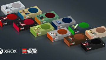 LEGO and Lucasfilm team up to curate 12 out-of-this-world custom Xbox Series S consoles featuring the iconic characters from the 12 Star Wars films. Image courtesy Xbox