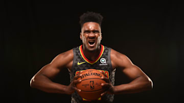 Bruno Fernando #24 of the Atlanta Hawks (Photo by Brian Babineau/NBAE via Getty Images)