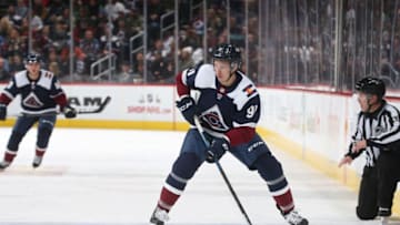 DENVER, CO - NOVEMBER 24: Vladislav Kamenev #91 of the Colorado Avalanche skates against the Dallas Stars at the Pepsi Center on November 24, 2018 in Denver, Colorado. (Photo by Michael Martin/NHLI via Getty Images)