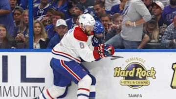 Jul 7, 2021; Tampa, Florida, USA; Montreal Canadiens Shea Weber. Mandatory Credit: Kim Klement-USA TODAY Sports