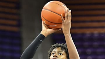 SEATTLE, WASHINGTON - JANUARY 11: Mya Hollingshed #21 of the Colorado Buffaloes shoots a free throw against the Washington Huskies at the Alaska Airlines Arena on January 11, 2019 in Seattle, Washington. (Photo by Alika Jenner/Getty Images)