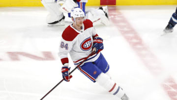 Jun 2, 2021; Winnipeg, Manitoba, CAN; Montreal Canadiens right wing Corey Perry (94) warms up before the game against the Winnipeg Jets in game one of the second round of the 2021 Stanley Cup Playoffs at Bell MTS Place. Mandatory Credit: James Carey Lauder-USA TODAY Sports