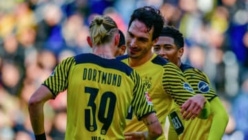 Mats Hummels celebrates his goal (Photo by SASCHA SCHUERMANN/AFP via Getty Images)