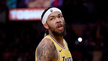 LOS ANGELES, CALIFORNIA - FEBRUARY 21: Brandon Ingram #14 of the Los Angeles Lakers reacts to his layup during a 111-106 win over the Houston Rockets at Staples Center on February 21, 2019 in Los Angeles, California. (Photo by Harry How/Getty Images)
