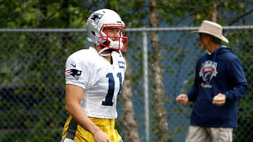 FOXBOROUGH, MA - JULY 27: New England Patriots wide receiver Julian Edelman (11) walks onto the field during New England Patriots training camp on July 27, 2017, at the Patriots Practice Facility in Foxborough, Massachusetts. (Photo by Fred Kfoury III/Icon Sportswire via Getty Images)