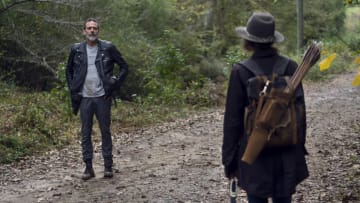 Lauren Cohan as Maggie, Jeffrey Dean Morgan as Negan - The Walking Dead _ Season 10 - Photo Credit: Eli Ade/AMC