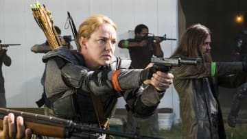 Tom Payne as Paul 'Jesus' Rovia, Kerry Cahill as Dianne- The Walking Dead _ Season 8, Episode 2 - Photo Credit: Gene Page/AMC