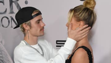 WESTWOOD, CALIFORNIA - JANUARY 27: (L-R) Justin Bieber and Hailey Rhode Bieber attend YouTube Originals "Justin Bieber: Seasons" premiere at Regency Bruin Theater on January 27, 2020 in Westwood, California. (Photo by Kevin Mazur/Getty Images for YouTube Originals)