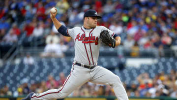 PITTSBURGH, PA - AUGUST 20: Bryse Wilson #72 of the Atlanta Braves pitches in his major league debut against the Pittsburgh Pirates at PNC Park on August 20, 2018 in Pittsburgh, Pennsylvania. (Photo by Justin K. Aller/Getty Images)