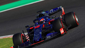 SUZUKA, JAPAN - OCTOBER 13: Daniil Kvyat driving the (26) Scuderia Toro Rosso STR14 Honda on track during the F1 Grand Prix of Japan at Suzuka Circuit on October 13, 2019 in Suzuka, Japan. (Photo by Mark Thompson/Getty Images)