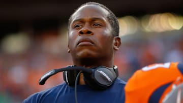 DENVER, CO - AUGUST 26: Head coach Vance Joseph of the Denver Broncos looks on before a Preseason game against the Green Bay Packers at Sports Authority Field at Mile High on August 26, 2017 in Denver, Colorado. (Photo by Justin Edmonds/Getty Images)
