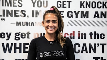 Bea Mesquita poses for a photo following her self-defense seminar at Cris Cyborg's Pink Belt Fitness in Sept. 2019 (Photo by Amy Kaplan/FanSided)