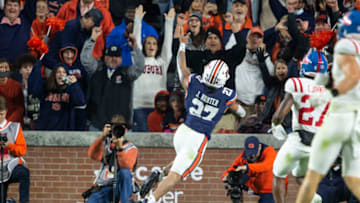 Auburn football fans were surprised by the Tigers' 2022 SEC title odds (Photo by Michael Chang/Getty Images)