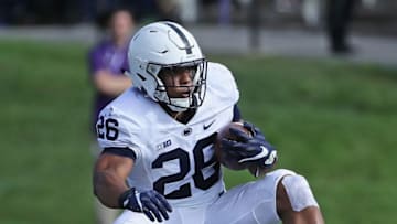 EVANSTON, IL - OCTOBER 07: Saquon Barkley