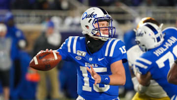 Duke football quarterback Chris Katrenick (Mandatory Credit: James Guillory-USA TODAY Sports)