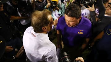 LSU football head coach Ed Orgeron (Photo by Gregory Shamus/Getty Images)