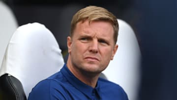 NEWCASTLE UPON TYNE, ENGLAND - AUGUST 06: Newcastle United head coach Eddie Howe looks on during the Premier League match between Newcastle United and Nottingham Forest at St. James Park on August 06, 2022 in Newcastle upon Tyne, England. (Photo by Stu Forster/Getty Images)