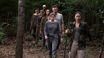 Beatrice (Briana Venskus), Cyndie (Sydney Park), Aaron (Ross Marquand), Enid (Katelyn Nacon) Kathy (Nicole Barré) in Episode 10Photo by Gene Page/AMC