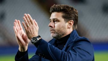BELGRADE, SERBIA - NOVEMBER 06: Head coach Mauricio Pochettino of Tottenham Hotspur acknowledges to the Crvena Zvezda fans after the UEFA Champions League group B match between Crvena Zvezda and Tottenham Hotspur at Rajko Mitic Stadium on November 6, 2019 in Belgrade, Serbia. (Photo by Srdjan Stevanovic/Getty Images)
