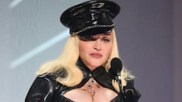 NEW YORK, NEW YORK - SEPTEMBER 12: Madonna speaks onstage during the 2021 MTV Video Music Awards at Barclays Center on September 12, 2021 in the Brooklyn borough of New York City. (Photo by Theo Wargo/Getty Images for MTV/ViacomCBS)