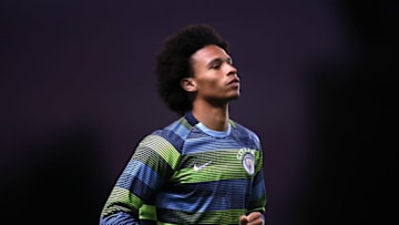 OXFORD, ENGLAND - SEPTEMBER 25: Leroy Sane of Manchester City warms up prior to the Carabao Cup Third Round match between Oxford United and Manchester City at Kassam Stadium on September 25, 2018 in Oxford, England. (Photo by Julian Finney/Getty Images)