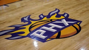Apr 14, 2014; Phoenix, AZ, USA; A general view of the court before the game between the Phoenix Suns and the Memphis Grizzlies at US Airways Center. Mandatory Credit: Joe Camporeale-USA TODAY Sports