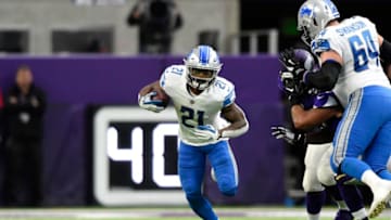 MINNEAPOLIS, MN - OCTOBER 1: Ameer Abdullah #21 of the Detroit Lions carries the ball in the first half of the game against the Detroit Lions on October 1, 2017 at U.S. Bank Stadium in Minneapolis, Minnesota. (Photo by Hannah Foslien/Getty Images)