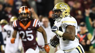 BLACKSBURG, VA - NOVEMBER 12: Running back Marcus Marshall