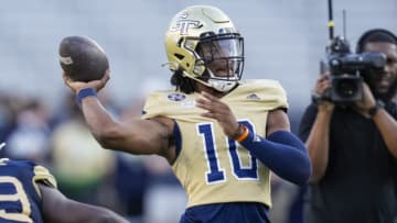 Nebraska football quarterback Jeff Sims throws during the Georgia Tech Spring Game. (Dale Zanine-USA TODAY Sports)