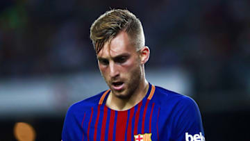 BARCELONA, SPAIN - AUGUST 20: Gerard Deulofeu of FC Barcelona gestures during the La Liga match between FC Barcelona and Real Betis Balompie at Camp Nou stadium on August 20, 2017 in Barcelona, Spain. (Photo by Gonzalo Arroyo Moreno/Getty Images)