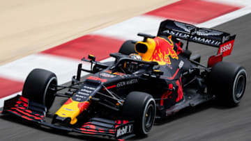 BAHRAIN, BAHRAIN - APRIL 03: Dan Ticktum of Great Britain driving the Aston Martin Red Bull Racing RB15 during F1 testing in Bahrain at Bahrain International Circuit on April 03, 2019 in Bahrain, Bahrain. (Photo by Lars Baron/Getty Images)
