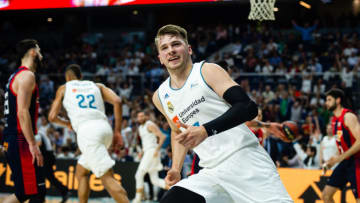 MADRID, SPAIN - JUNE 15: Luka Doncic, #7 guard of Real Madrid during the Liga Endesa game between Real Madrid and Kirolbet Baskonia at Wizink Center on June 15, 2018 in Madrid, Spain. (Photo by Sonia Canada/Getty Images)