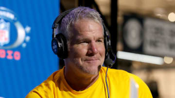 MIAMI, FLORIDA - JANUARY 31: Former NFL player Brett Favre speaks onstage during day 3 of SiriusXM at Super Bowl LIV on January 31, 2020 in Miami, Florida. (Photo by Cindy Ord/Getty Images for SiriusXM )