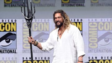 SAN DIEGO, CA - JULY 22: Actor Jason Momoa attends the Warner Bros. Pictures "Justice League" Presentation during Comic-Con International 2017 at San Diego Convention Center on July 22, 2017 in San Diego, California. (Photo by Kevin Winter/Getty Images)