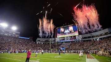 Members of the Florida State Seminoles football team and fans celebrate the team’s victory over the Florida Gators at Doak Campbell Stadium on Friday, Nov. 25, 2022.Fsu V Uf Second Half1002