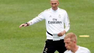 MONTREAL, QC - JULY 16: Head coach Zinedine Zidane of Real Madrid gestures during the pre-season training camp on July 16, 2019 in Montreal, Canada. (Photo by TF-Images/Getty Images)