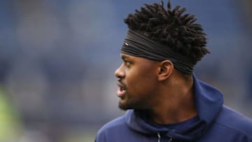 Nov 20, 2016; Seattle, WA, USA; Seattle Seahawks running back C.J. Prosise (22) participates in pregame warmups against the Philadelphia Eagles at CenturyLink Field. Mandatory Credit: Joe Nicholson-USA TODAY Sports