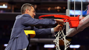 MINNEAPOLIS, MINNESOTA - APRIL 08: Head coach Tony Bennett of the Virginia Cavaliers cuts down the net after his teams 85-77 win over the Texas Tech Red Raiders in the 2019 NCAA men's Final Four National Championship game at U.S. Bank Stadium on April 08, 2019 in Minneapolis, Minnesota. (Photo by Tom Pennington/Getty Images)