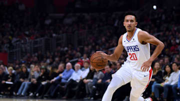 LOS ANGELES, CALIFORNIA - NOVEMBER 11: Landry Shamet #20 of the LA Clippers dribbles during a 98-88 Clippers win over the Toronto Raptors at Staples Center on November 11, 2019 in Los Angeles, California. NOTE TO USER: User expressly acknowledges and agrees that, by downloading and/or using this photograph, user is consenting to the terms and conditions of the Getty Images License Agreement. (Photo by Harry How/Getty Images)