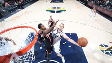 SALT LAKE CITY, UT - NOVEMBER 10: Joe Ingles #2 of the Utah Jazz shoots the ball against the Miami Heat on November 10, 2017 at Vivint Smart Home Arena in Salt Lake City, Utah. NOTE TO USER: User expressly acknowledges and agrees that, by downloading and or using this Photograph, User is consenting to the terms and conditions of the Getty Images License Agreement. Mandatory Copyright Notice: Copyright 2017 NBAE (Photo by Melissa Majchrzak/NBAE via Getty Images)