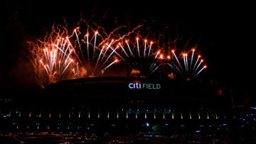 Jul 23, 2021; New York City, New York, USA; A general view of fireworks after the New York Mets defeated the Toronto Blue Jays at Citi Field. Mandatory Credit: Vincent Carchietta-USA TODAY Sports