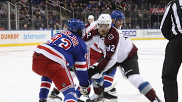 Mika Zibanejad #93 of the New York Rangers (Photo by Bruce Bennett/Getty Images)