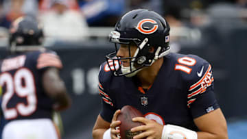 CHICAGO, IL - OCTOBER 22: Quarterback Mitchell Trubisky