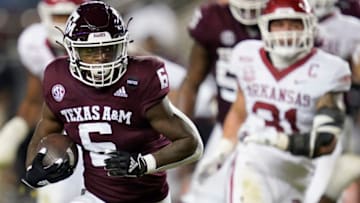 Devon Achane, Texas A&M Football Mandatory Credit: Sam Craft/Pool Photo-USA TODAY Sports