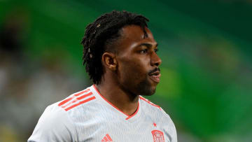 Adama durante el partido de ayer contra Portugal