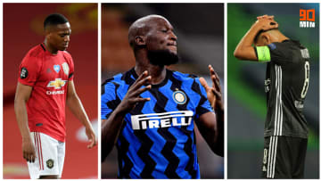 Martial, Lukaku et Houssem Aouar. 