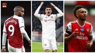 Alexandre Lacazette, Houssem Aouar et Aubameyang. 