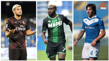 Theo Hernandez, Jérémy Boga et Sandro Tonali. 