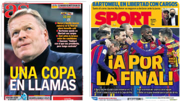 Las portadas de los principales diarios deportivos de España 